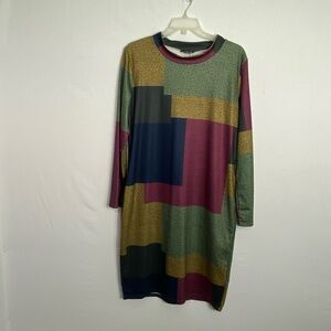 Colorful Geometric Pattern Dress